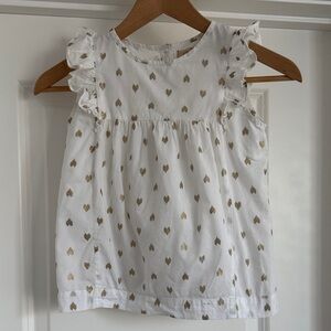 Peek girls ruffle heart blouse